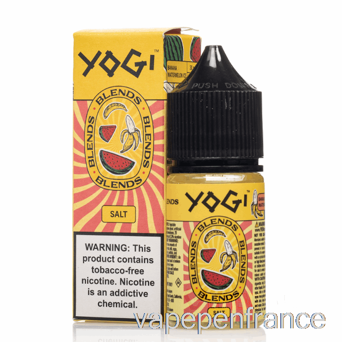 Glace à La Pastèque Et à La Banane - Yogi Mélange Des Sels - 30 Ml 20 Mg Stylo Vape